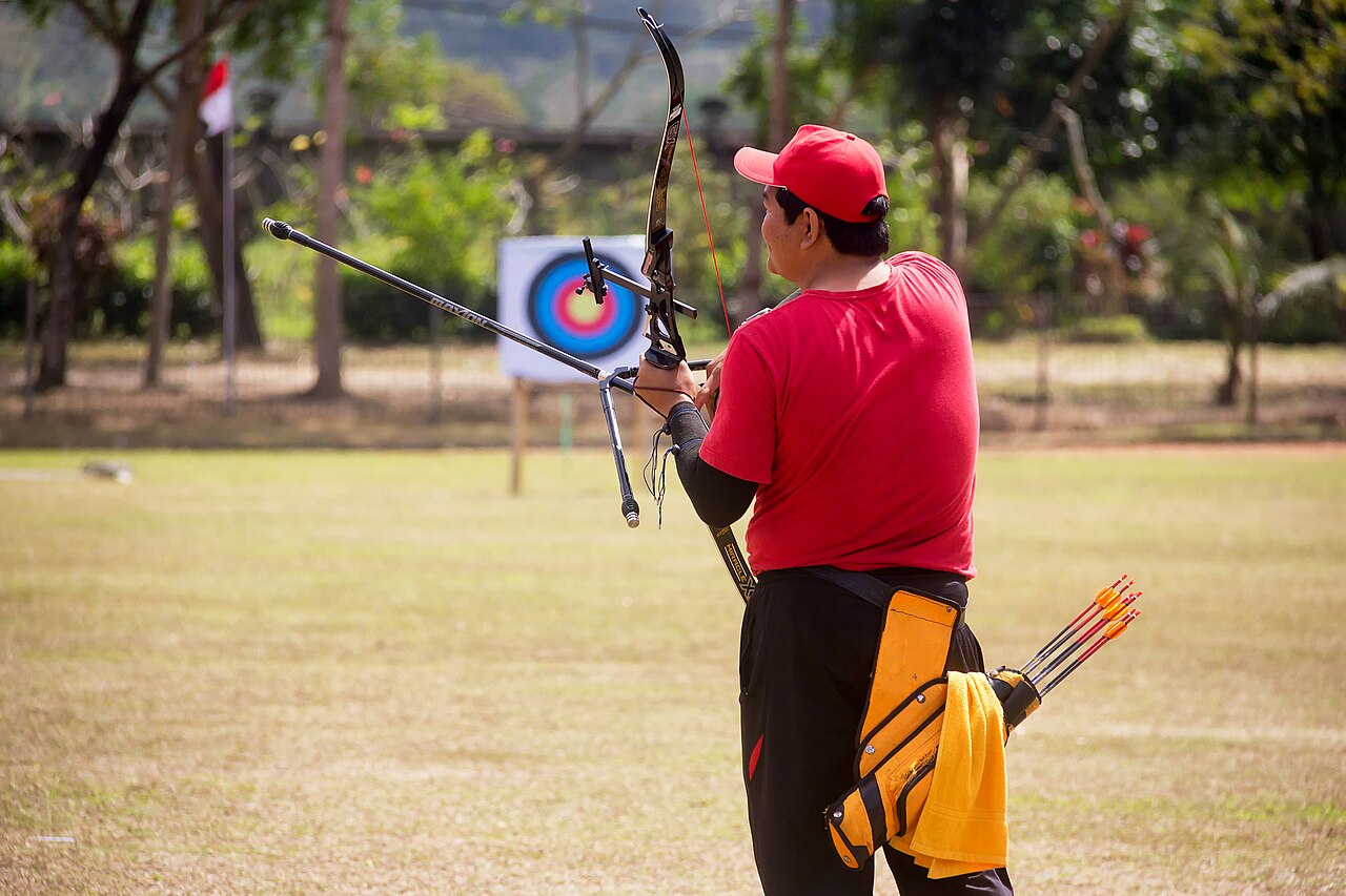 Outdoor archery practice